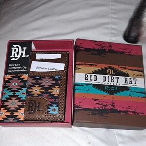 Red Dirt Hat Company Leather Card Case With Magnetic Clip